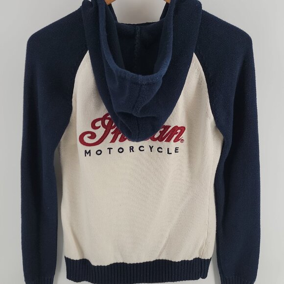 🏍️ Indian Motorcycle Hooded Zip Cardigan – Size S – Very Good Condition 🏍️ - Picture 11 of 13